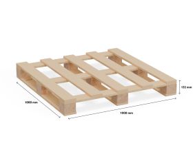 Vierweg pallet / blok pallet 100x100cm hout