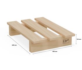 Kwart europallet (mini) 60x40cm hout